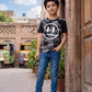 Boys Black Print T-Shirt